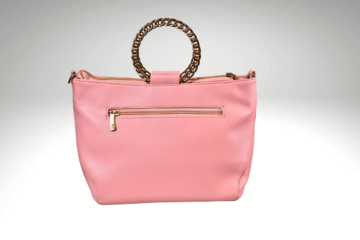 Rosewood Luxe: Elegant Pink Purse with Exquisite Leather Work | Surbhi's Couture