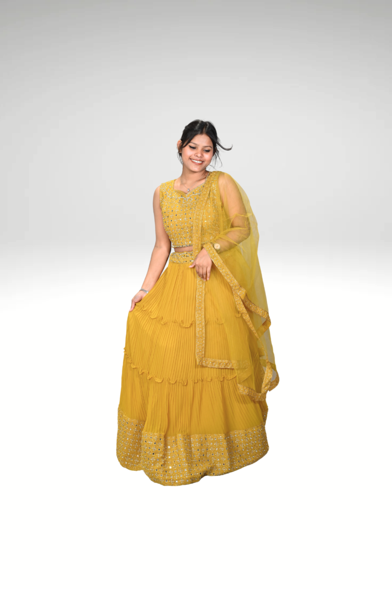 Golden Radiance: The Yellow Lehenga