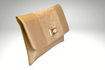 Golden Horizon: Golden Purse with Elegant Slingbag Design | Surbhi's Couture