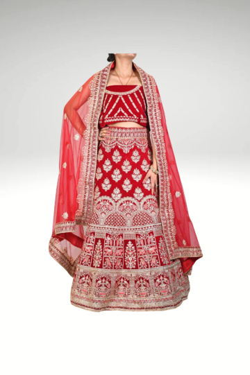 Scarlet Splendor: The Red Lehenga