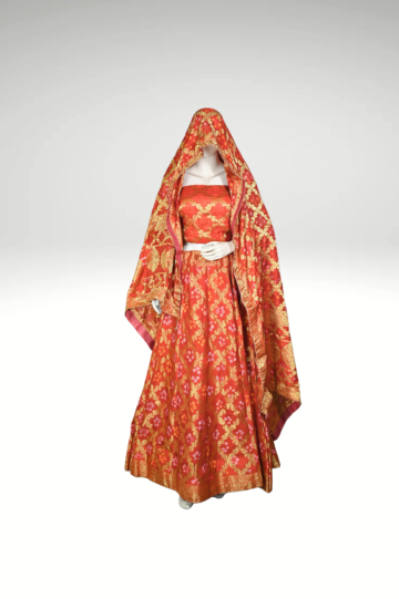 Terracotta Temptation - Brick Orange Bandhej Lehenga