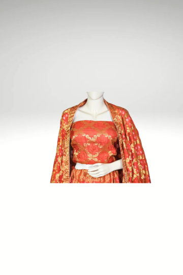 Terracotta Temptation - Brick Orange Bandhej Lehenga